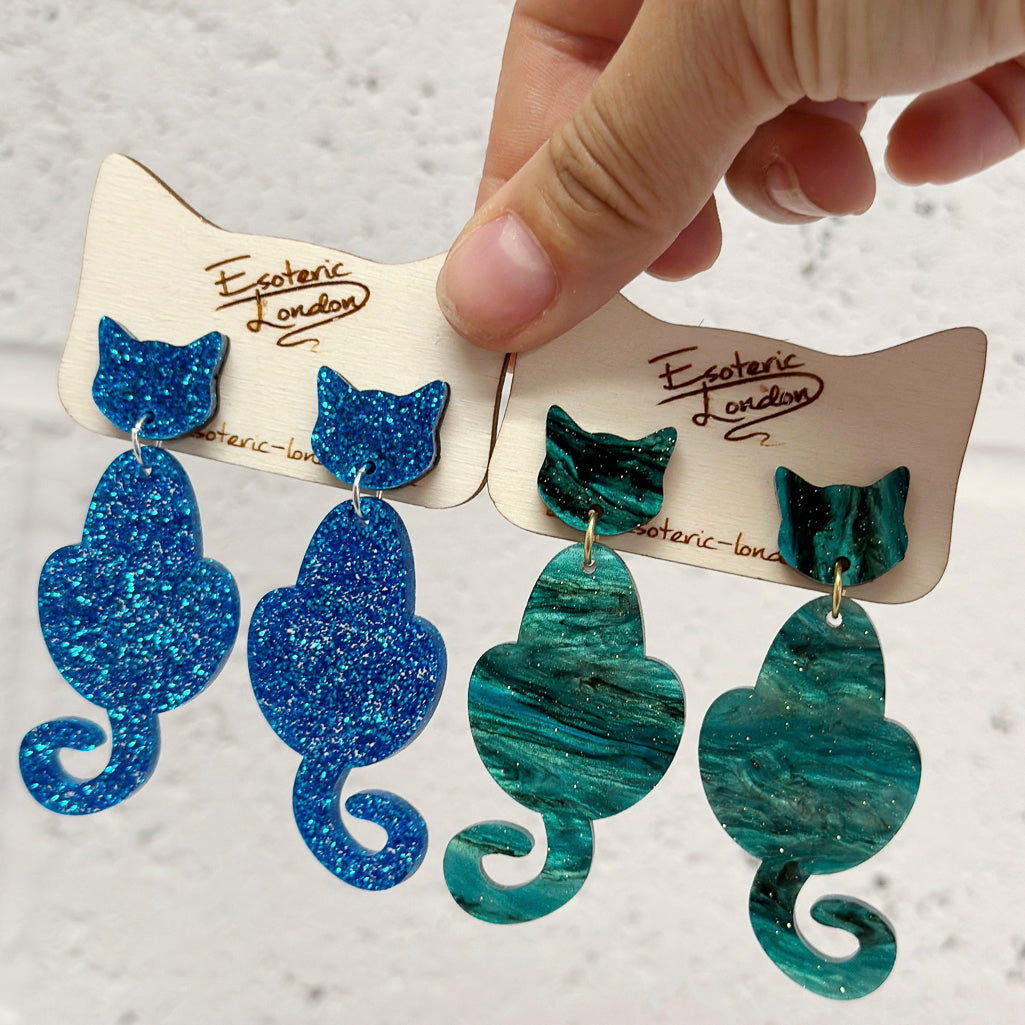 Cat Dangle Earrings