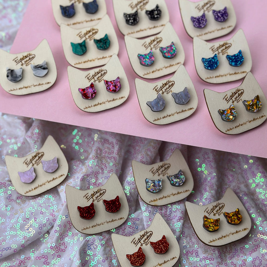 Cat Stud Earrings