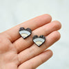 Rainbow Heart Stud Earrings