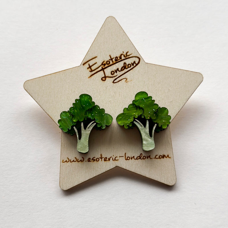 Broccoli Stud Earrings