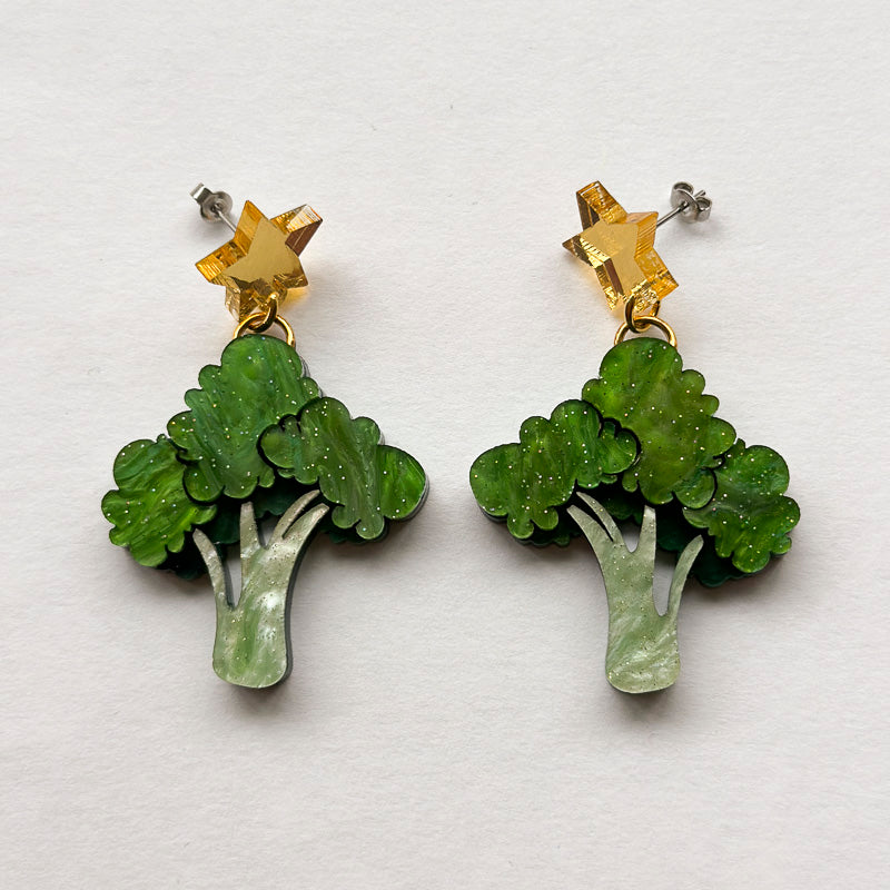 Broccoli Dangle Earrings