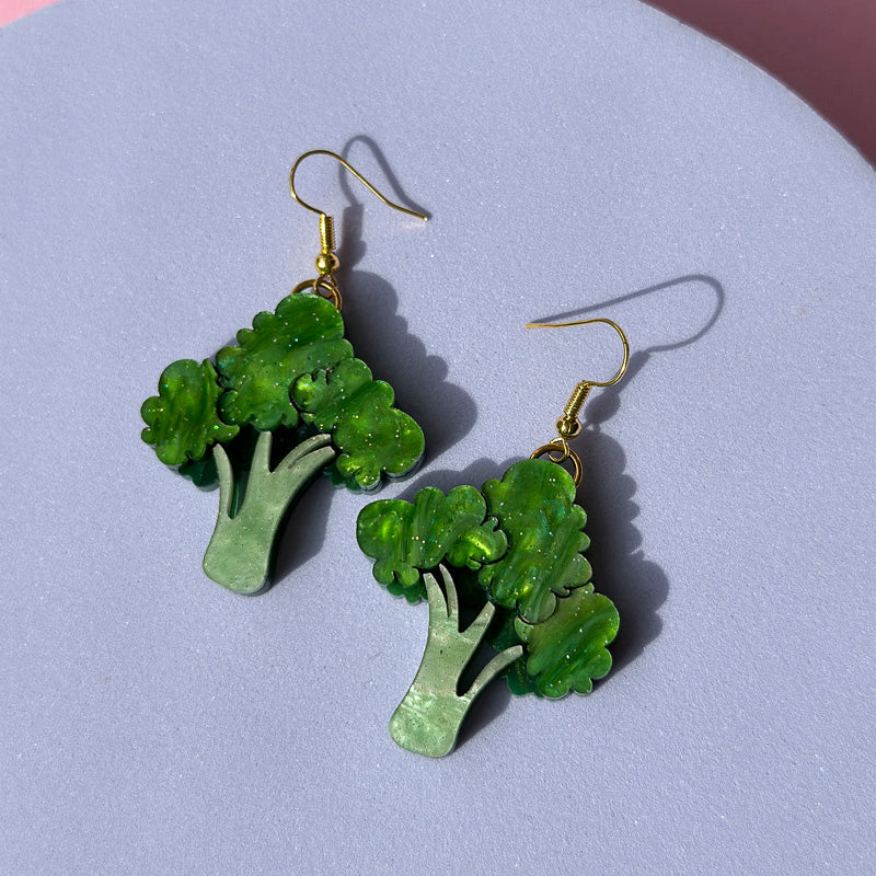 Broccoli Dangle Earrings