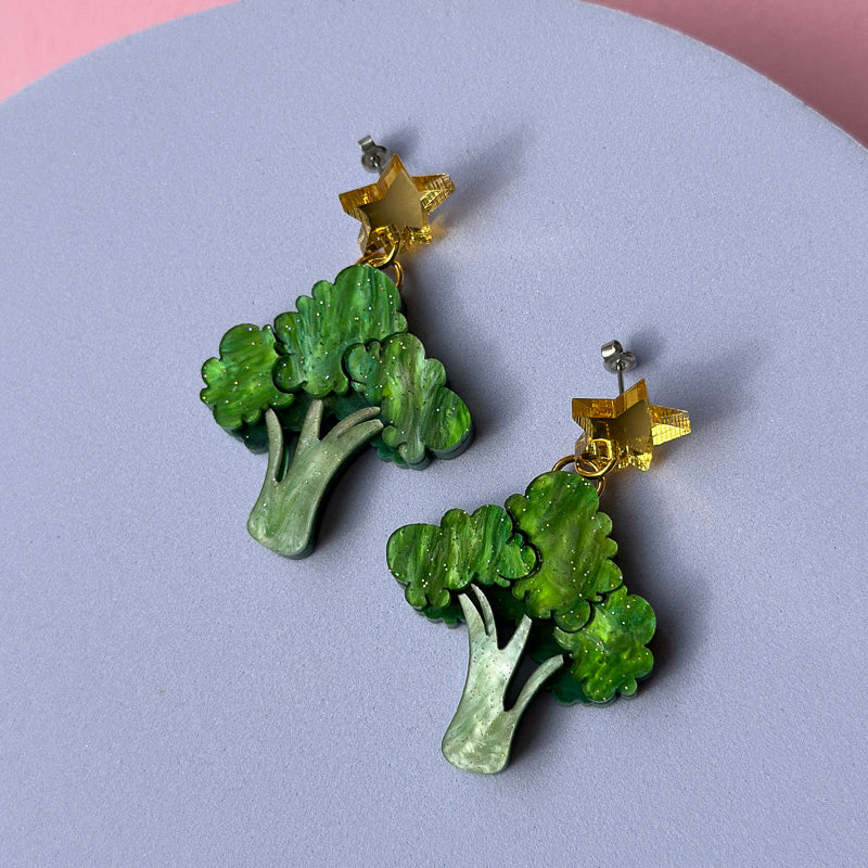 Broccoli Dangle Earrings