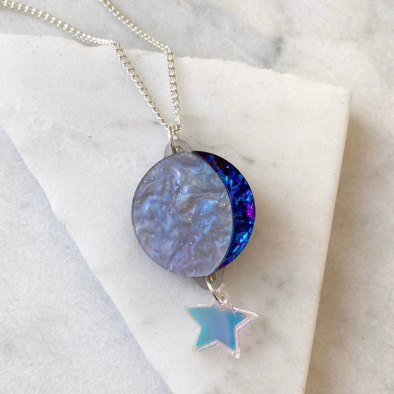 Moon Phase Pendant Necklace