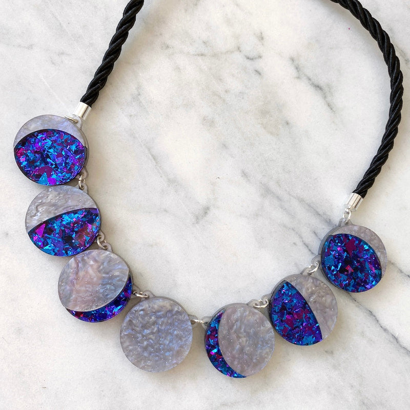 Moon Phase Statement Necklace