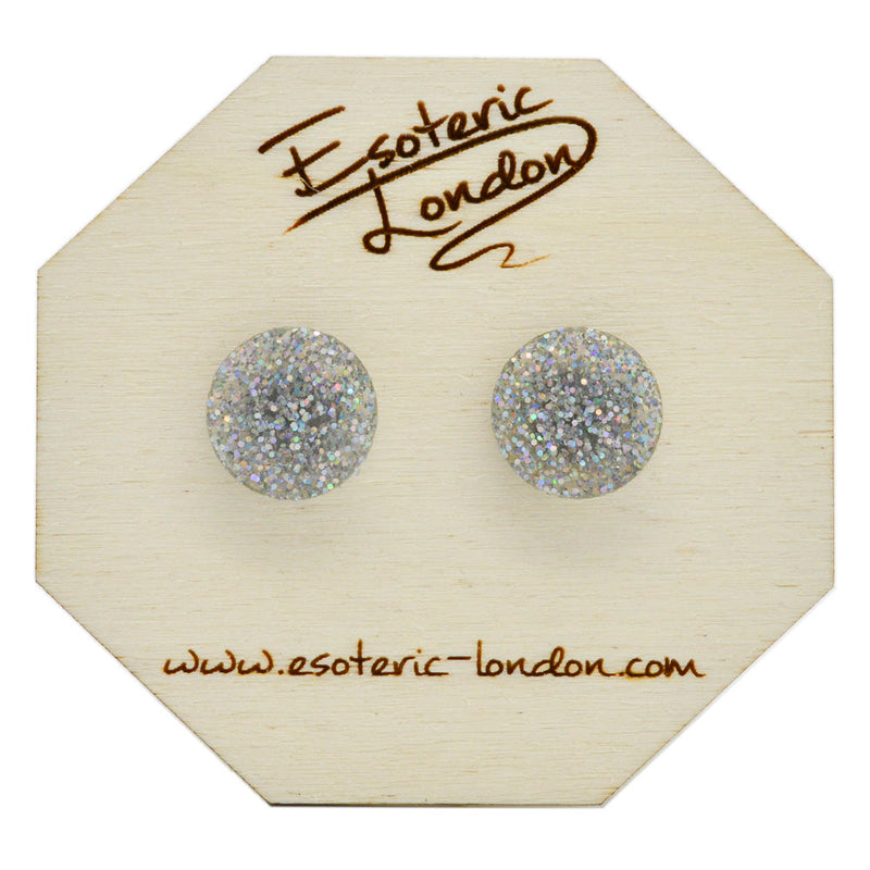 Large Glitter Dot Stud Earrings