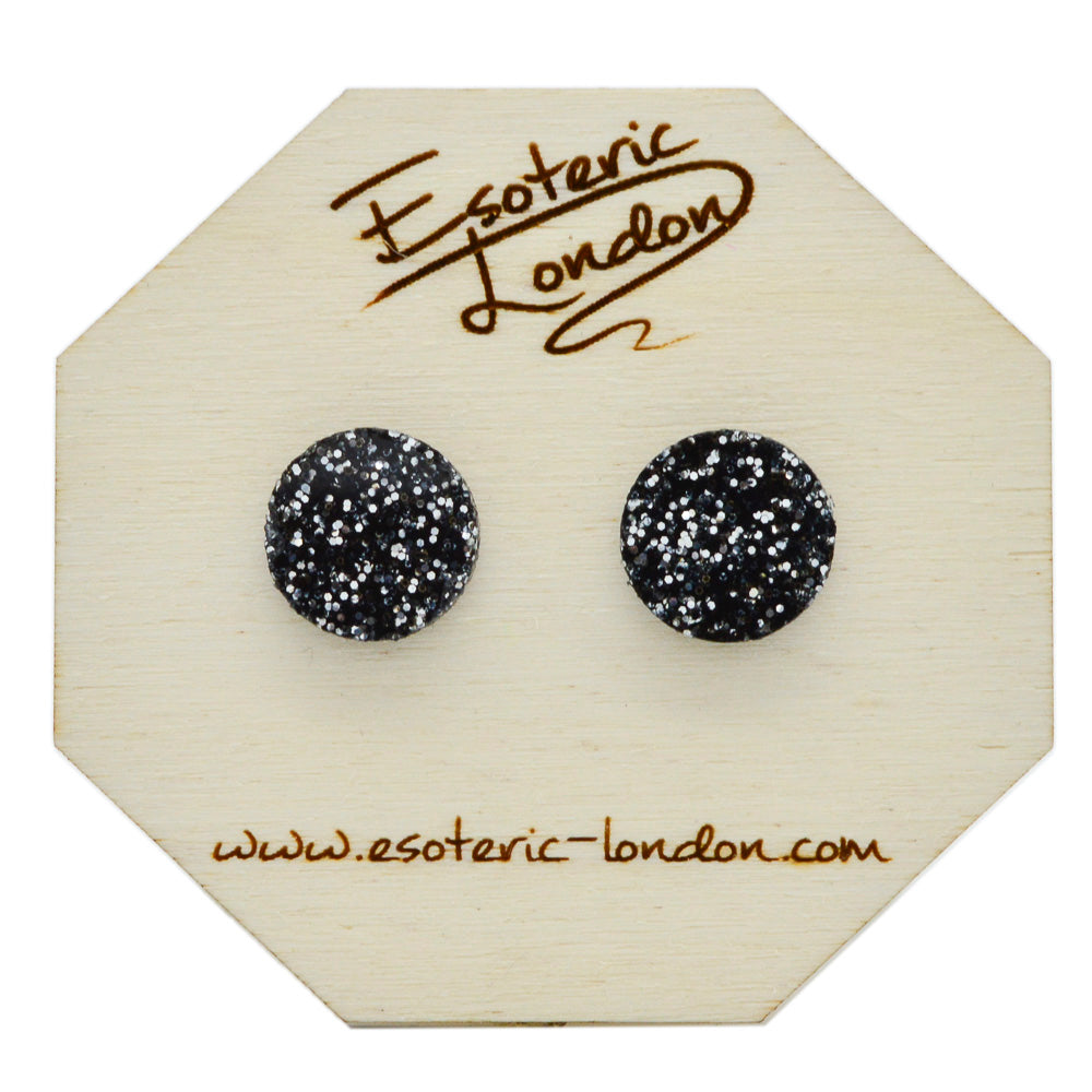 Large Glitter Dot Stud Earrings