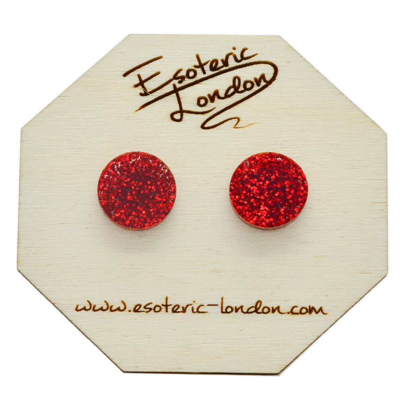 Large Glitter Dot Stud Earrings