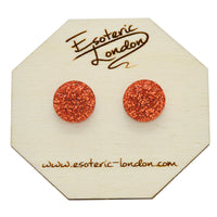 Large Glitter Dot Stud Earrings