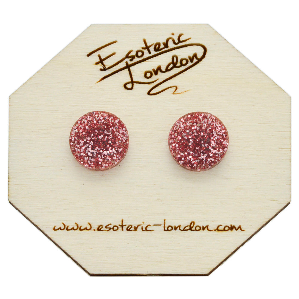 Large Glitter Dot Stud Earrings