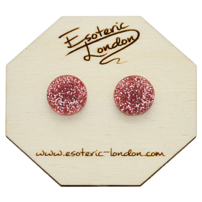 Large Glitter Dot Stud Earrings