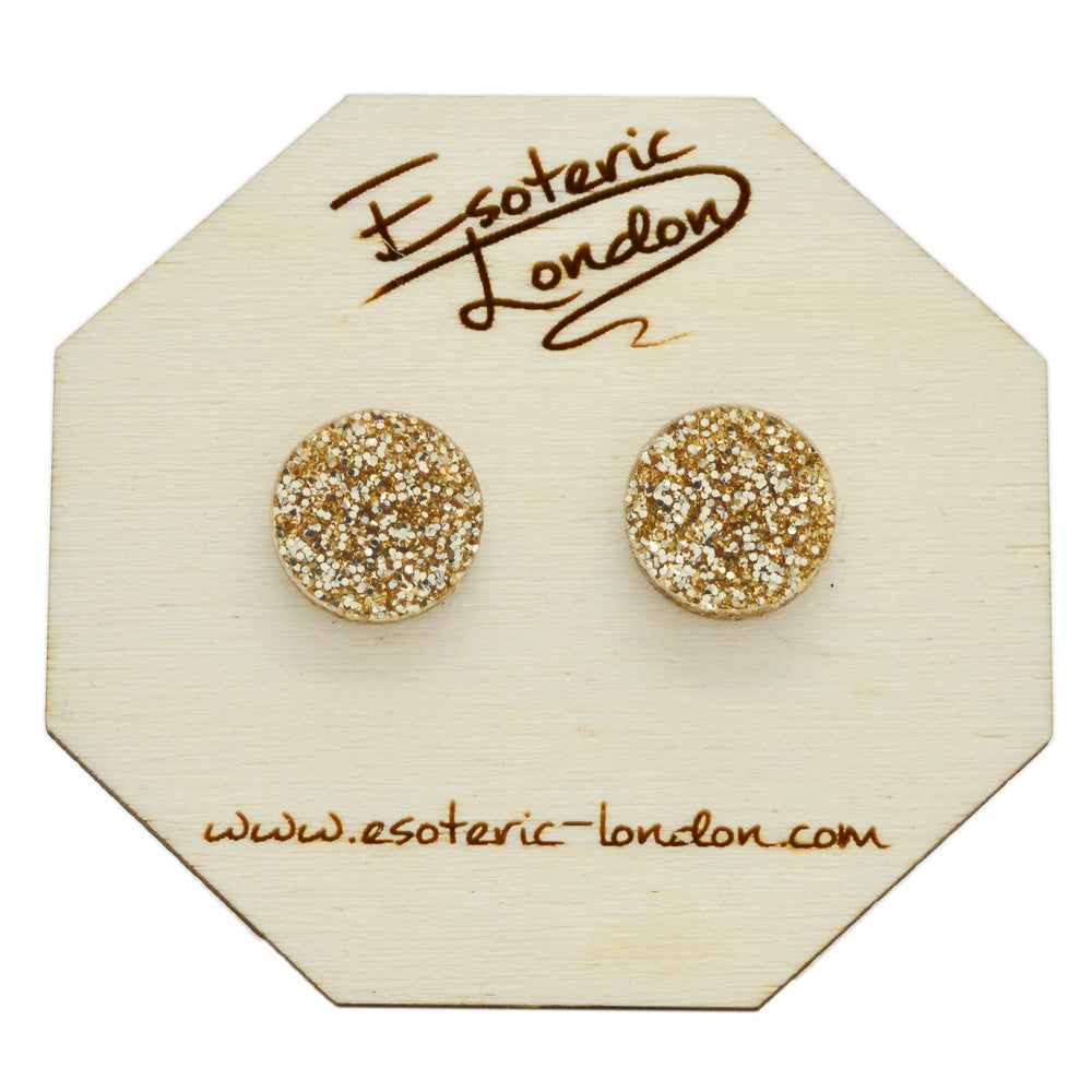 Large Glitter Dot Stud Earrings