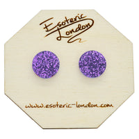 Large Glitter Dot Stud Earrings