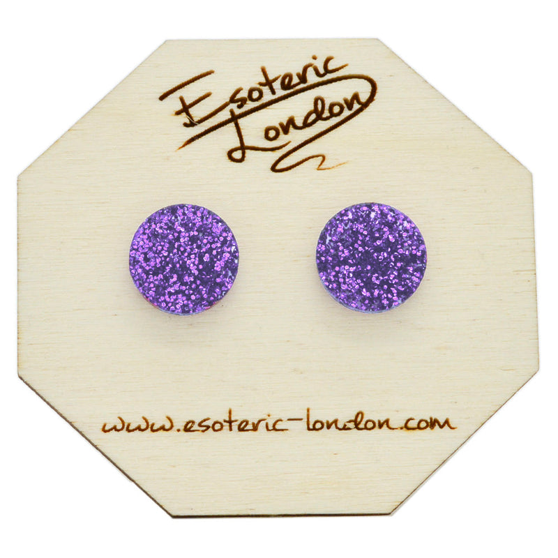 Large Glitter Dot Stud Earrings