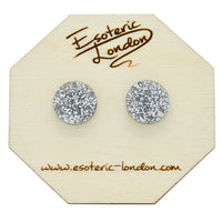 Large Glitter Dot Stud Earrings