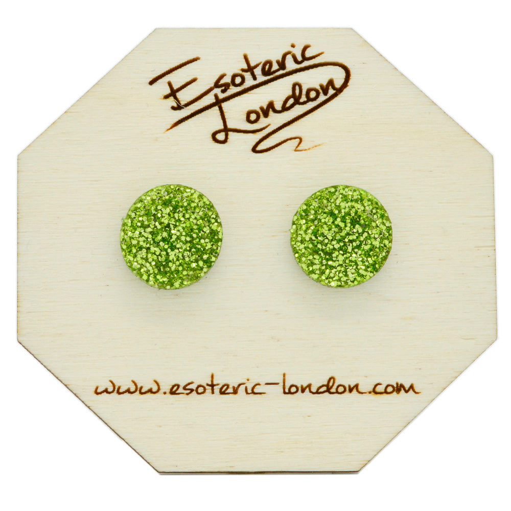 Large Glitter Dot Stud Earrings