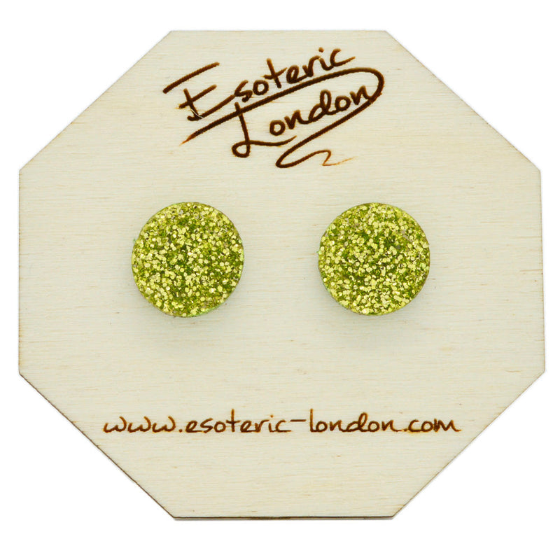 Large Glitter Dot Stud Earrings