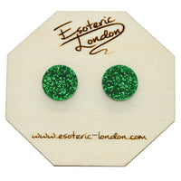 Large Glitter Dot Stud Earrings