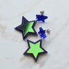 Iridescent & Glitter Star Earrings