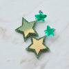 Iridescent & Glitter Star Earrings