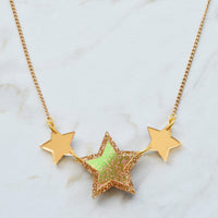 Iridescent & Glitter Star Princess Necklace