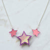 Iridescent & Glitter Star Princess Necklace