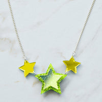 Iridescent & Glitter Star Princess Necklace