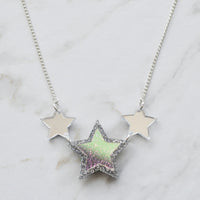 Iridescent & Glitter Star Princess Necklace