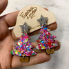 Colour Pop Confetti Tree Dangle Earrings