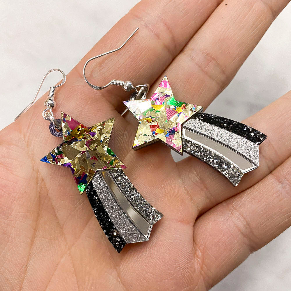 Star Rainbow Dangle Earrings