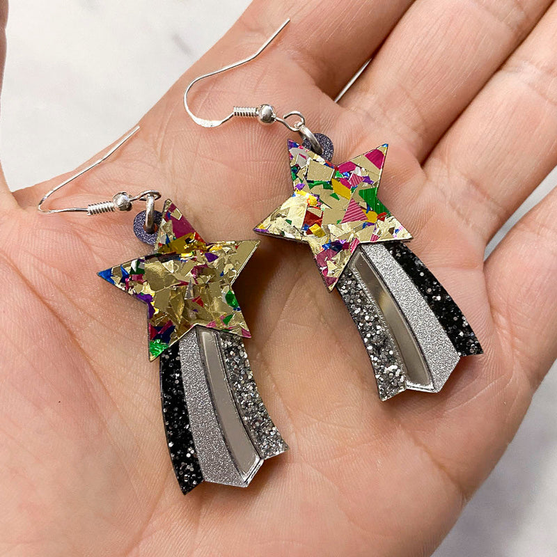 Star Rainbow Dangle Earrings