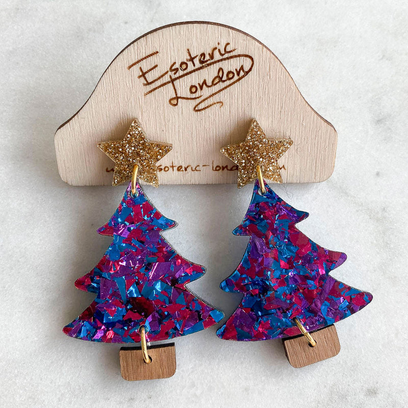 Colour Pop Confetti Tree Dangle Earrings