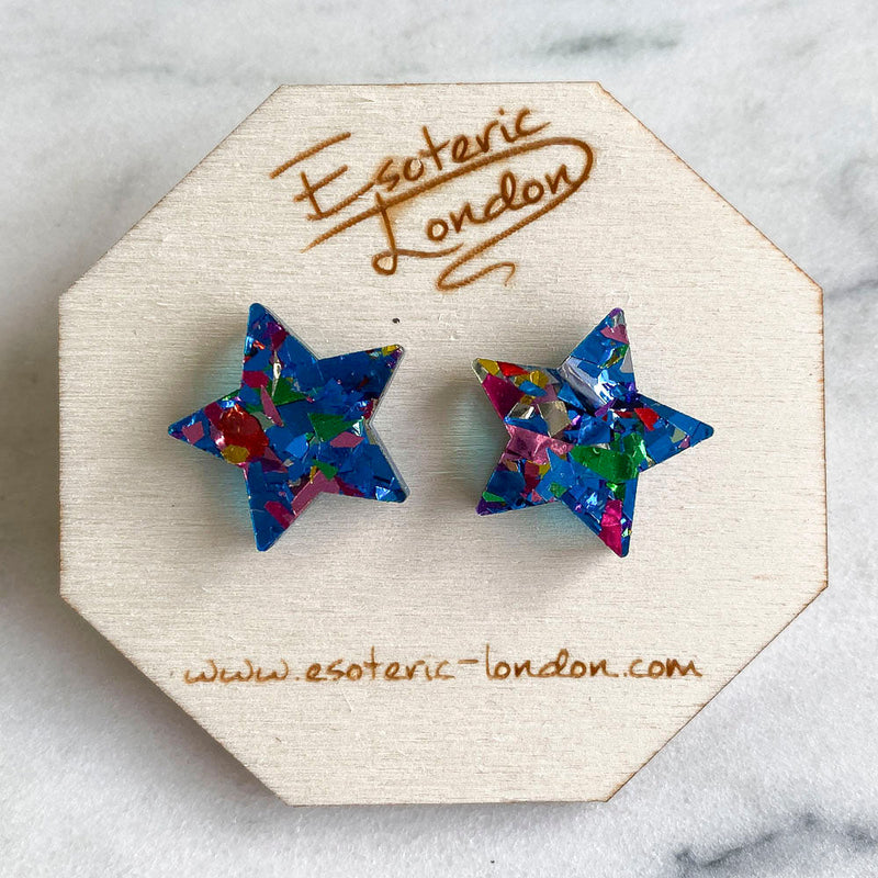 Colour Pop Confetti Star Studs