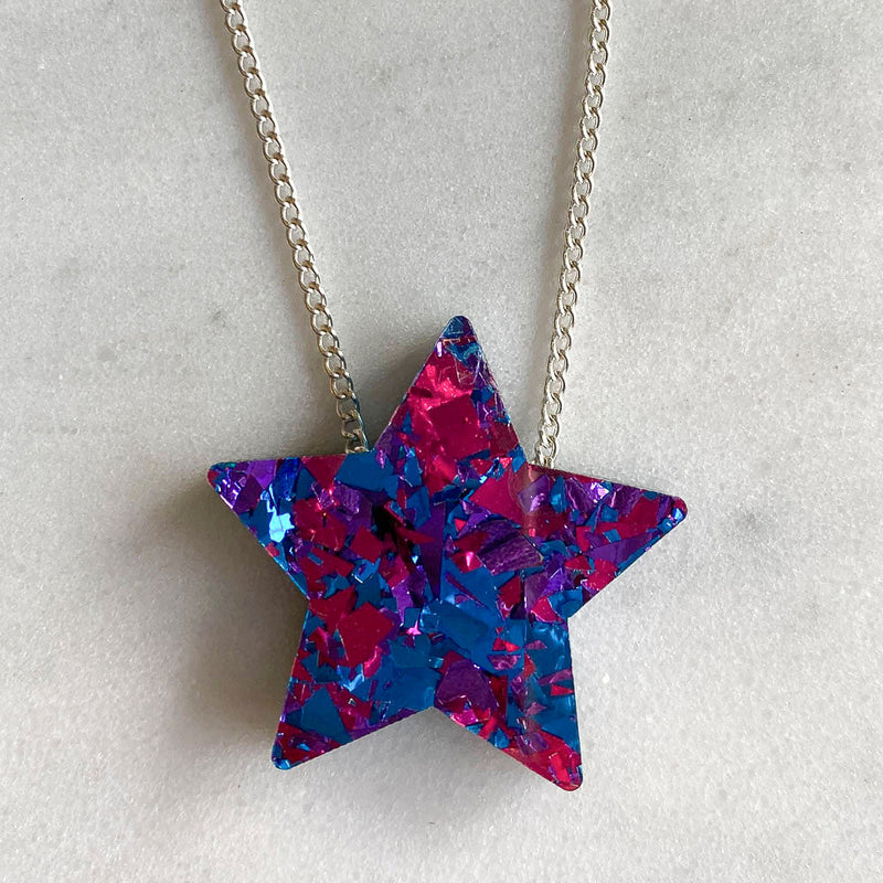 Colour Pop Confetti Star Necklace