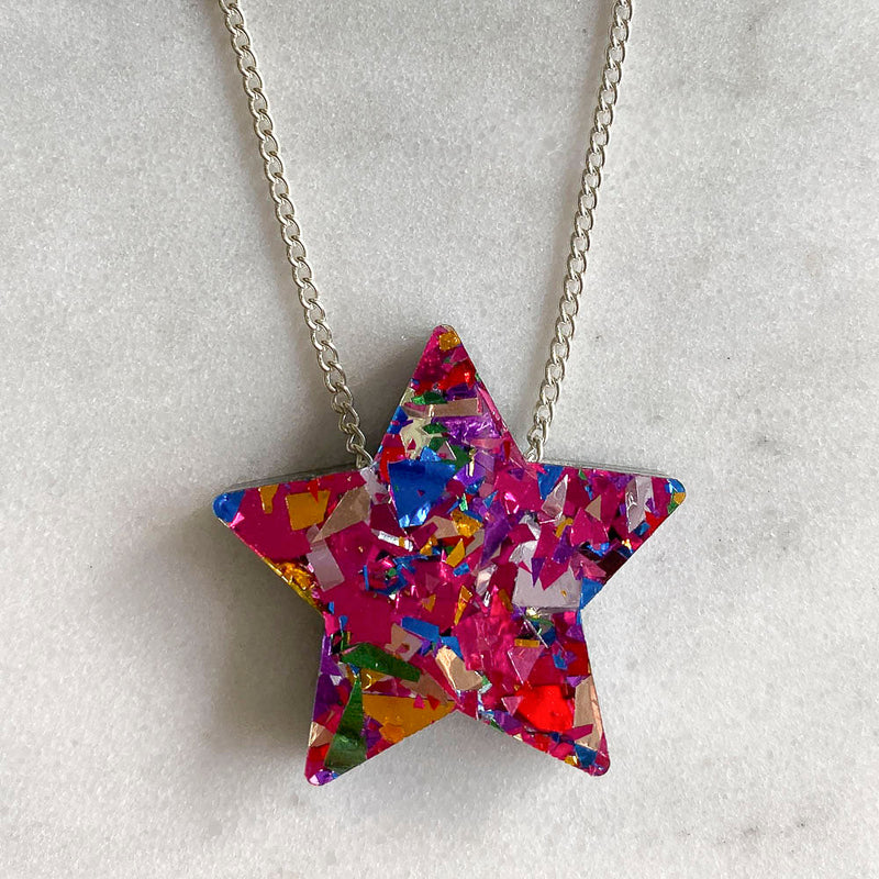 Colour Pop Confetti Star Necklace