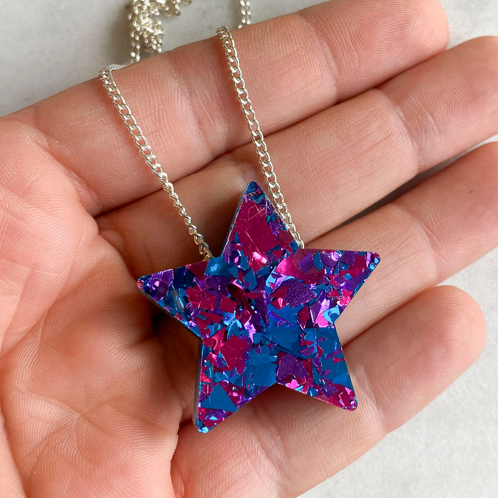 Colour Pop Confetti Star Necklace