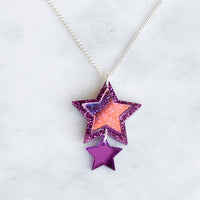 Iridescent & Glitter Star Pendant