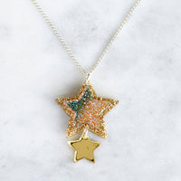 Iridescent & Glitter Star Pendant