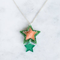 Iridescent & Glitter Star Pendant