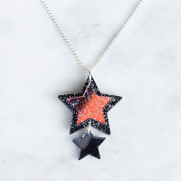 Iridescent & Glitter Star Pendant