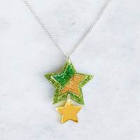 Iridescent & Glitter Star Pendant