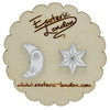 Star and Moon Mirrored Stud Earrings