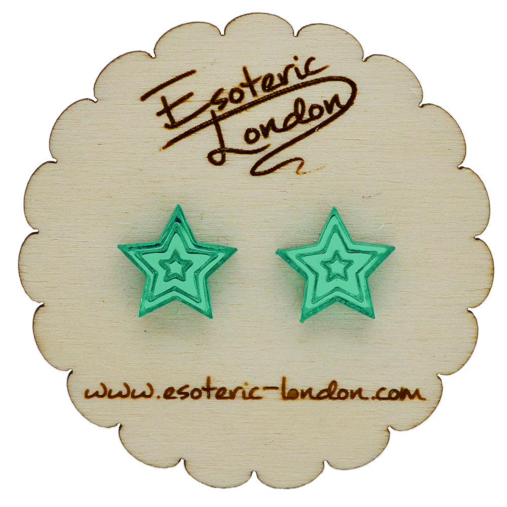 Little Mirror Stars Stud Earrings