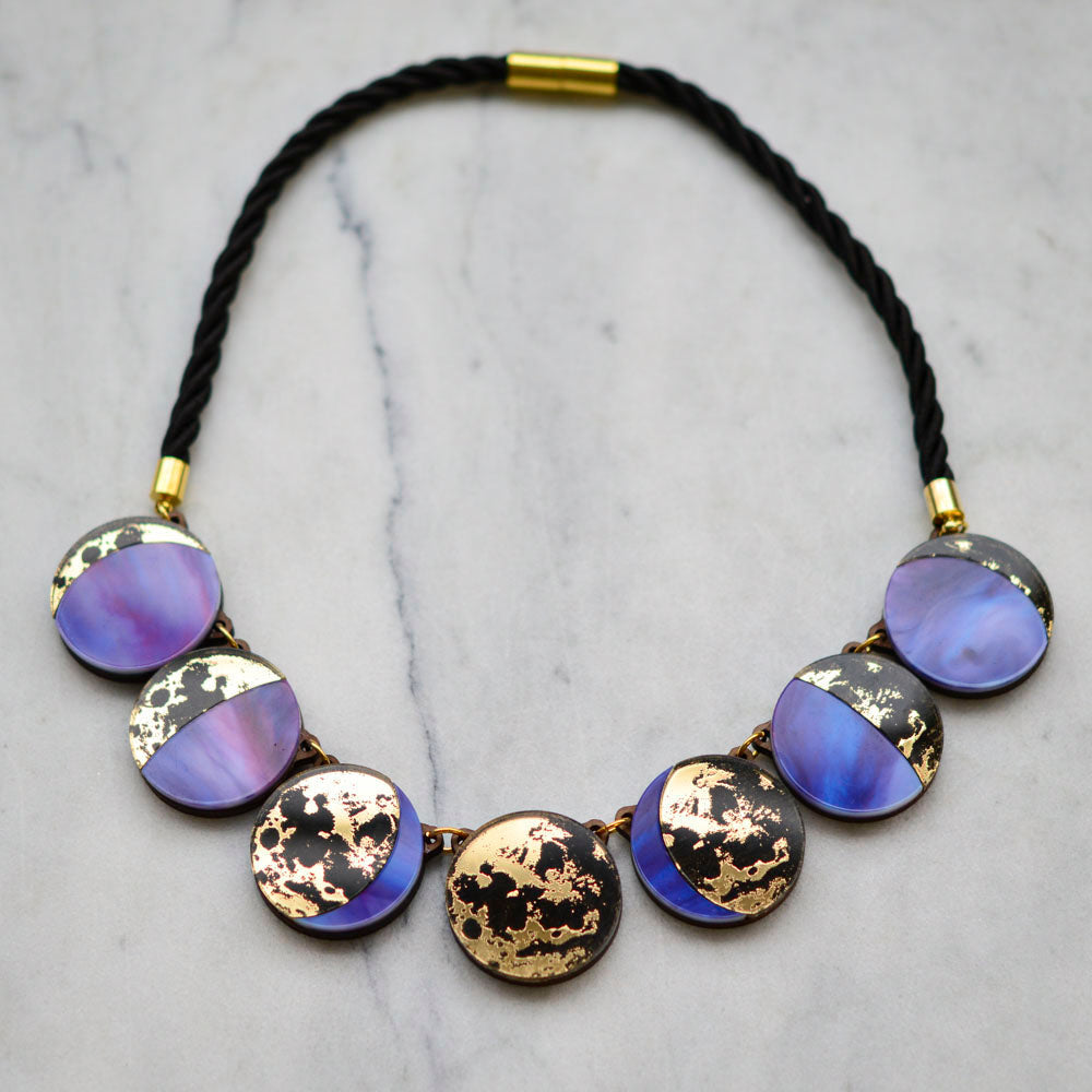 Moon Phase Statement Necklace