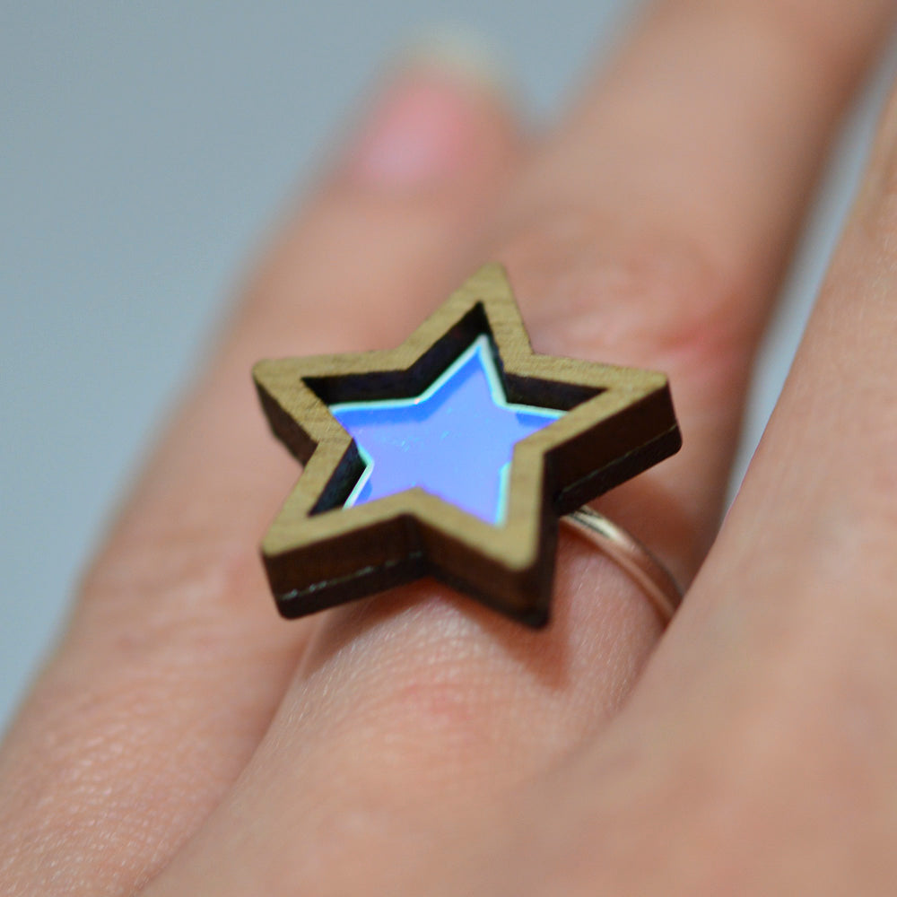 Iridescent Star Ring