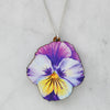 Watercolour Pansy Necklaces