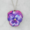 Watercolour Pansy Necklaces