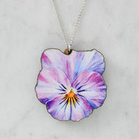 Watercolour Pansy Necklaces