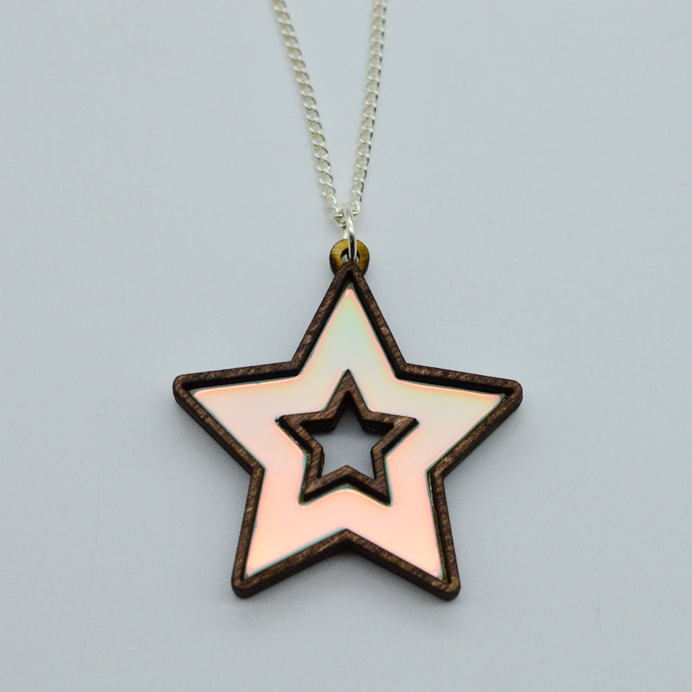 Iridescent Star Necklace