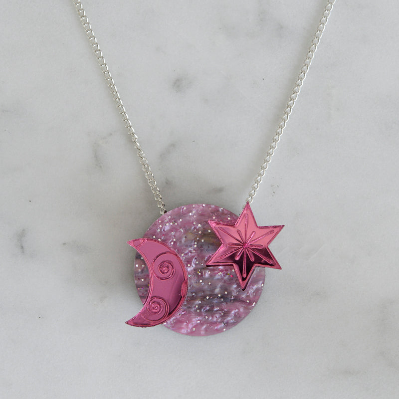 Star & Moon Dot Necklace